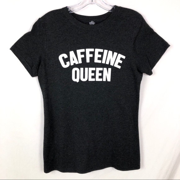 Next Level Apparel Tops - ☕️👑 Caffeine Queen Gray T-Shirt